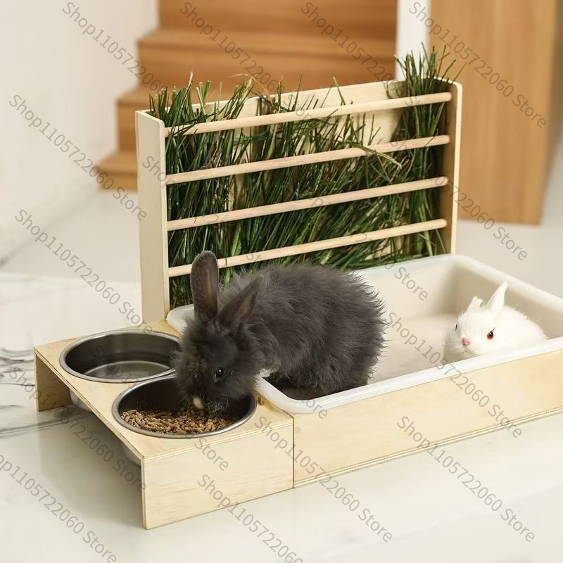 Wooden Rabbit Hay Feeder, Mini - Pet Feeders ulasan dan harga