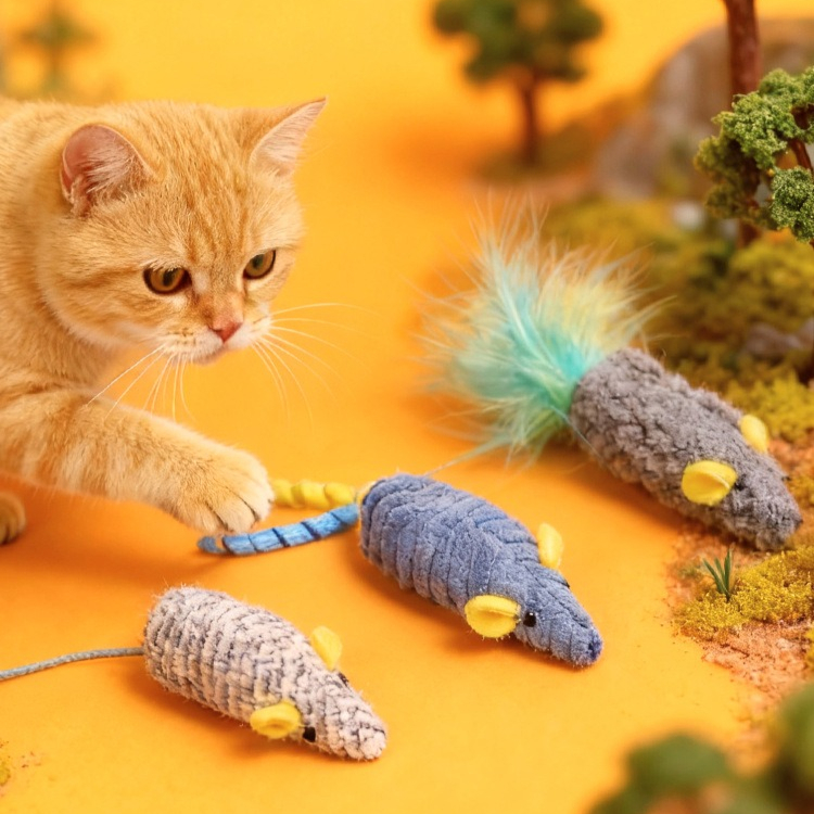 Cat Toys 3pcs Plush Simulated  - Catnip Interactive Plush Mouse ulasan dan harga
