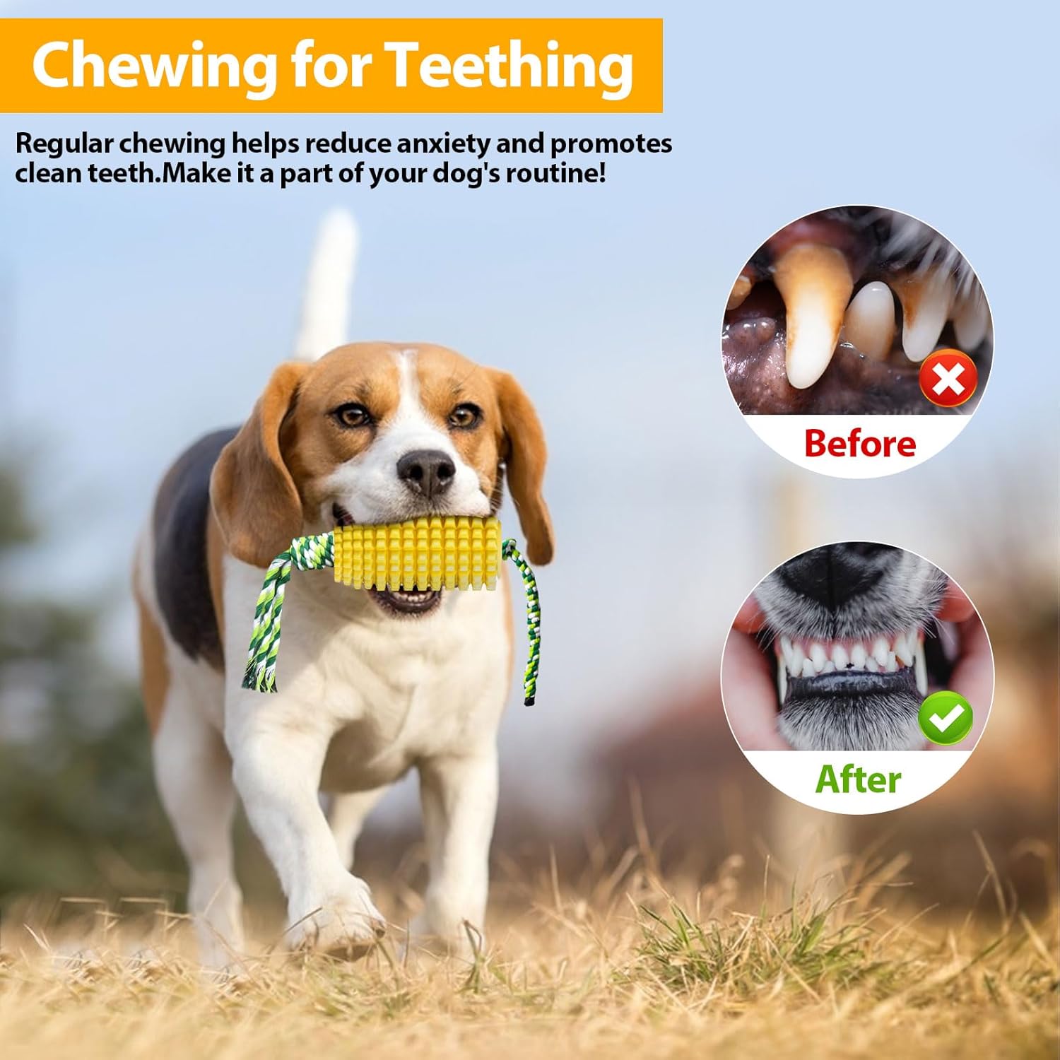 Corn-Shaped Dog Chew Toy for A - Dog Rope Toy Aggressive Chewers ulasan dan harga