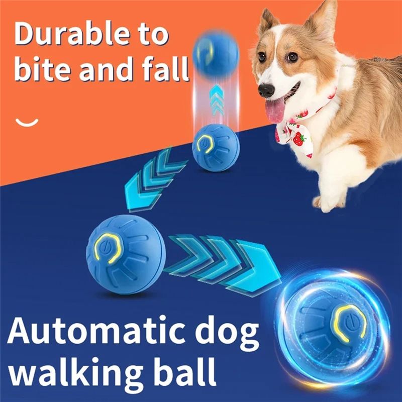AT84-2PCS Smart Dog Ball Elect - Automatic Moving Dog Ball ulasan dan harga