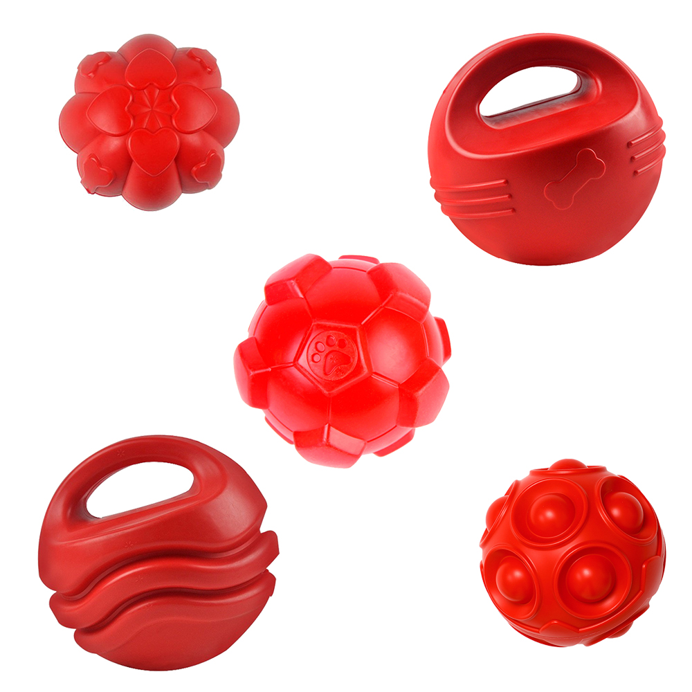 Red TPR Bone Dog Chew Toy Inde - Teeth Cleaning Dog Chew Bone ulasan dan harga