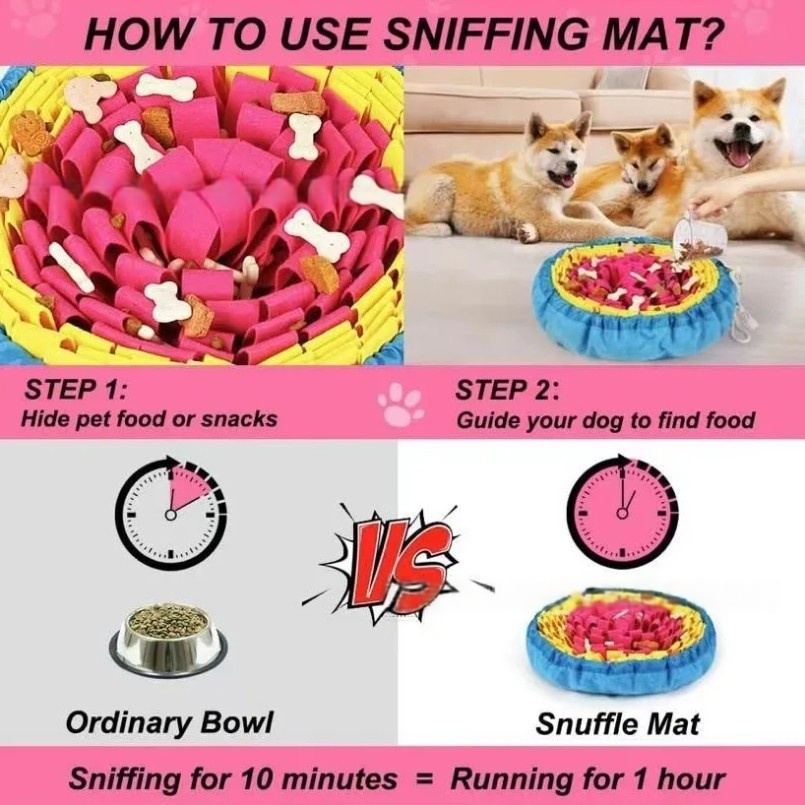 New Pet Sniffing Pad Flower-sh - Snuffle Mat For Dogs ulasan dan harga