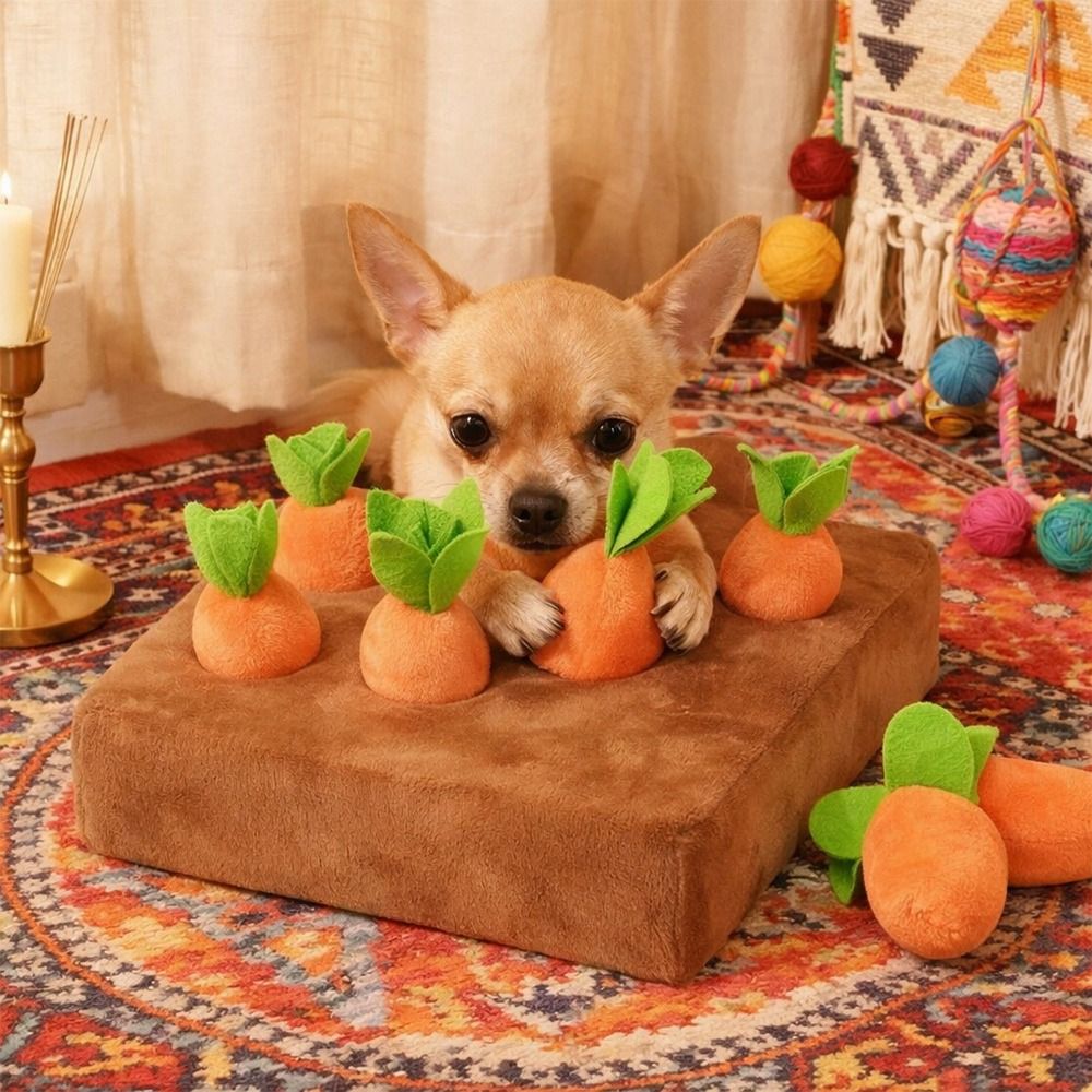 Stress Relief Carrot Snuffle M - Dog Puzzle Feeder Toy ulasan dan harga