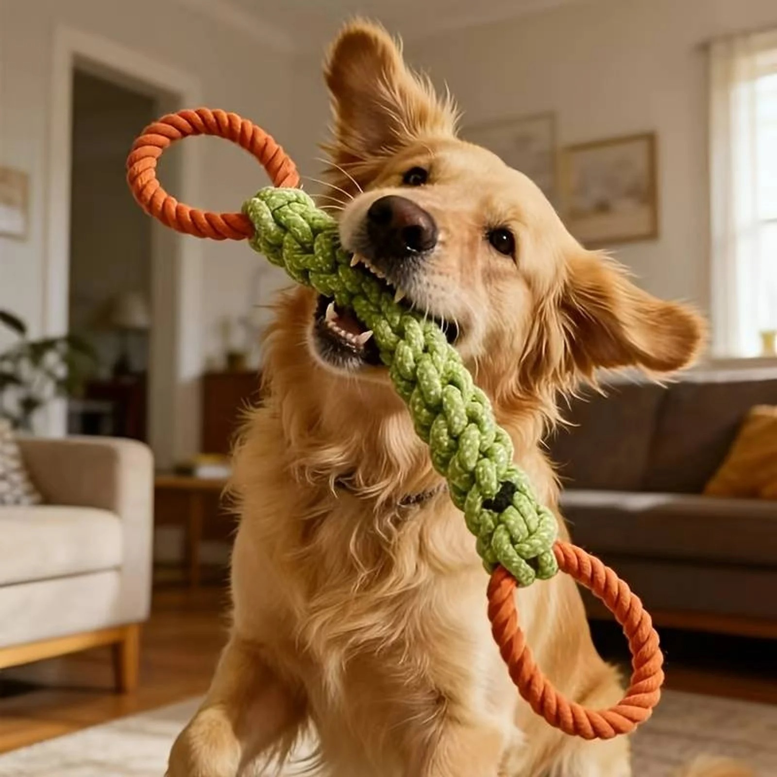 Durable Dog Rope Knot Toy, Dog - Indestructible Dog Chew Toy ulasan dan harga