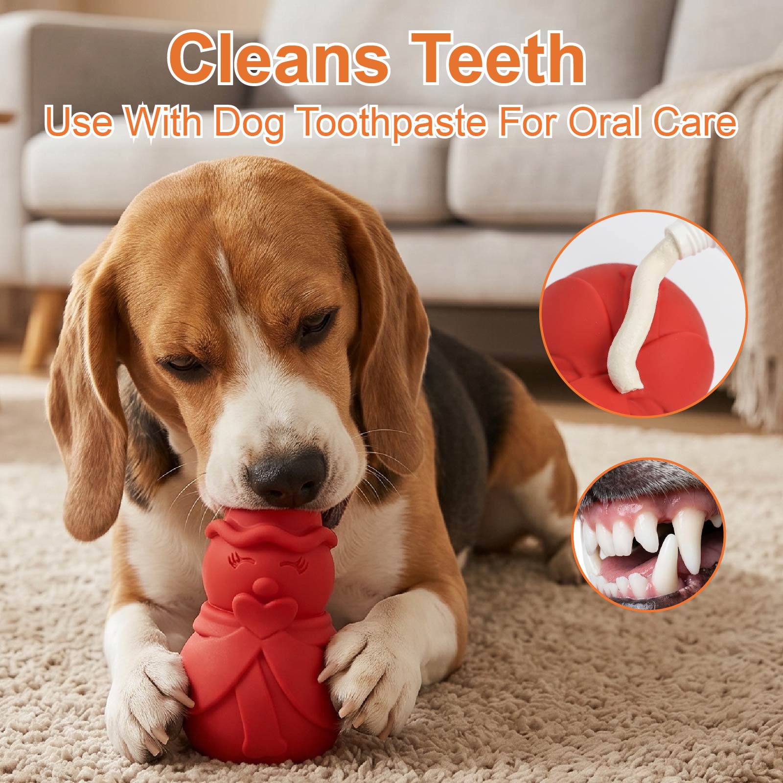 ：Snowman Dog Puzzle Toy, Treat - Rubber Treat Dispensing Dog Toy ulasan dan harga
