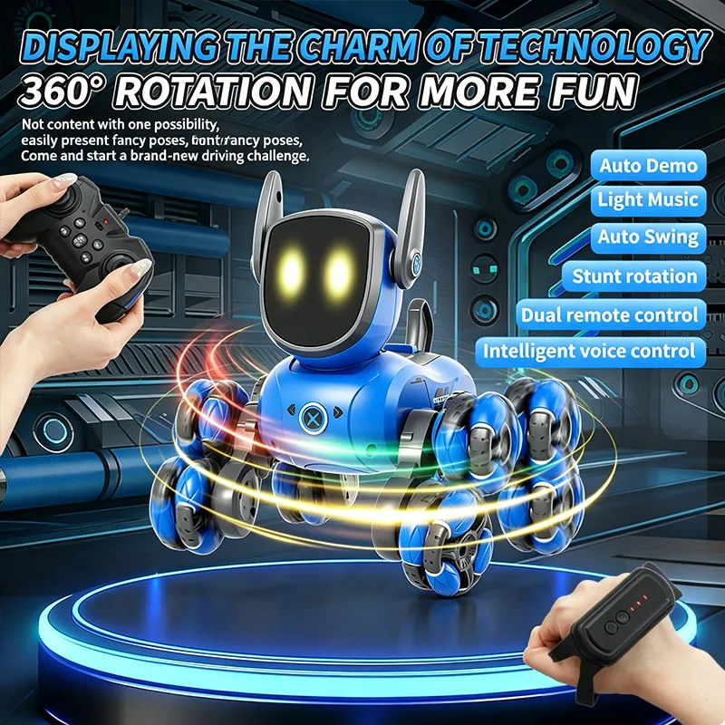 JJRC Q200 2026 RC Robot Stunt  - Interactive Squeaky Plush Dog Toy ulasan dan harga