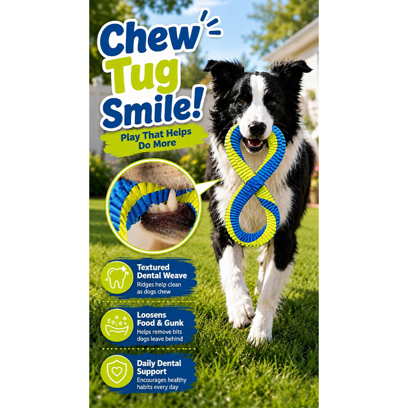 Dog Dental Cleaning Tug Rope T - Dog Rope Toy Aggressive Chewers ulasan dan harga