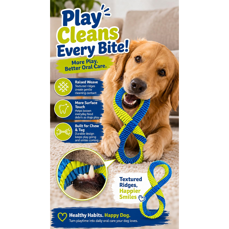 Dog Dental Cleaning Tug Rope T - Dog Rope Toy Aggressive Chewers ulasan dan harga