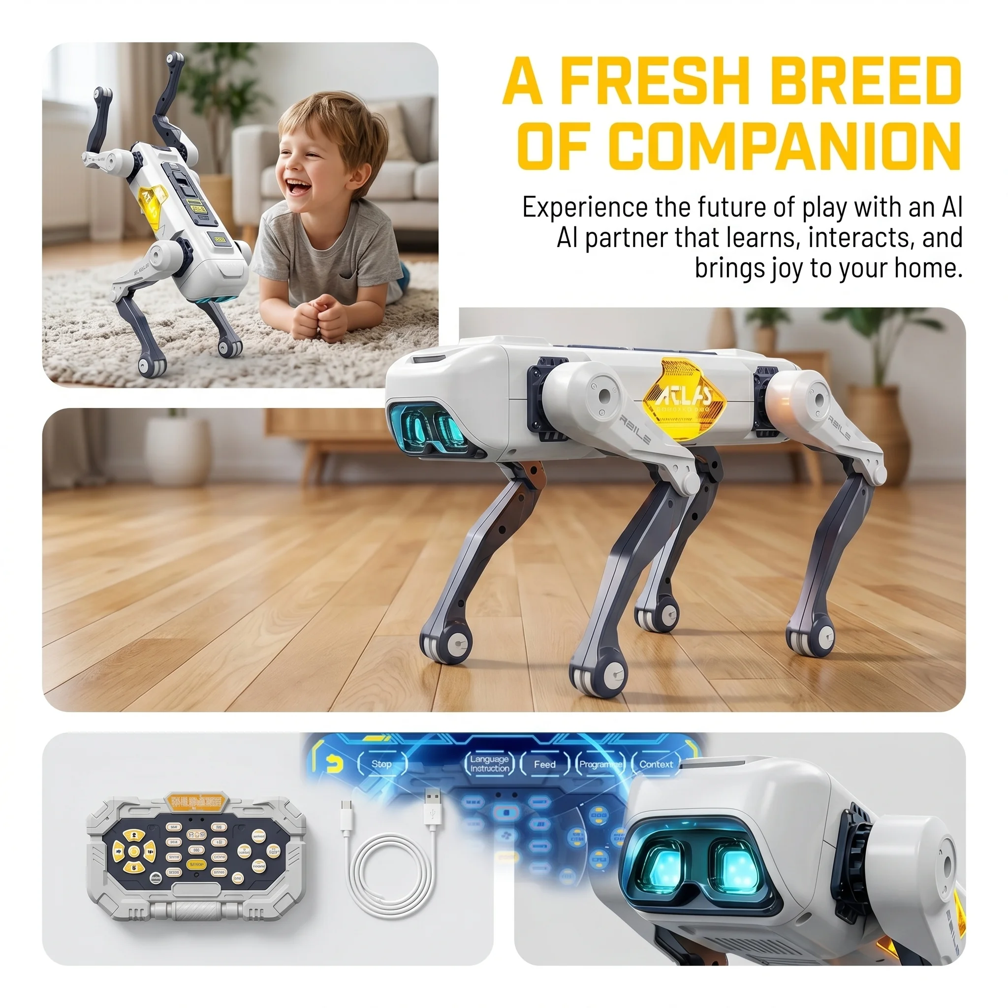 AI Smart Robot Dog, Voice & AP - Dog Toys ulasan dan harga