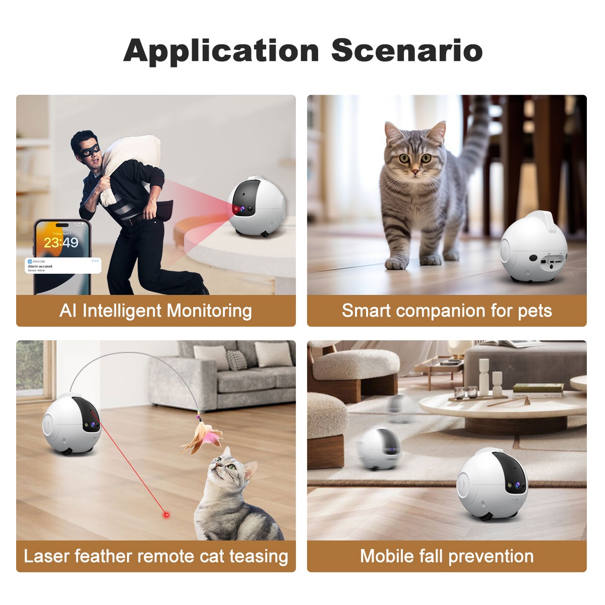Pet Camera Robot 4MP Pet Compa - Dog Toys ulasan dan harga